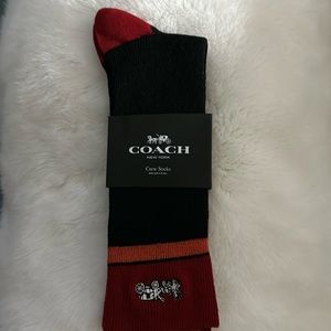 NWT COACH Crew Socks